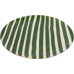 Casa Cubista  - Dinerbord met streeppatroon donkergroen 27cm - Dinerborden