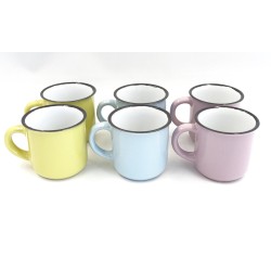 G. Wurm, Espresso kopjes, in drie felle kleuren, 110 ml, 6 stuks