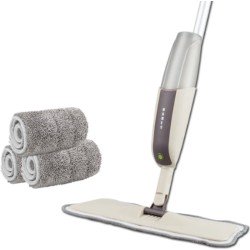 Quali® Spray Mop –3 Herbruikbare Microvezel Doeken – 360 Graden Rotatie -Ingebouwd waterreservoir – Geschikt Voor Alle Vloeren- Spuit dweil