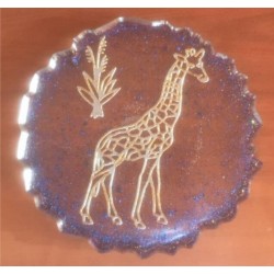hars drink coaster- hangemaakte resin onderzetter- Giraffe- geschenk