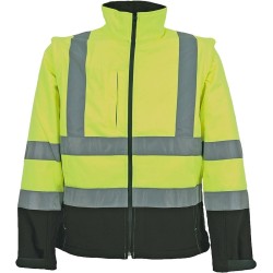 OCEAN 60-769-6103 High-visibility softshell jack | geel/navy | maat M