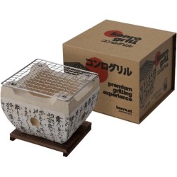 Tokyo Design Studio – Konro Grill met Net en Basis – 18x18x13cm