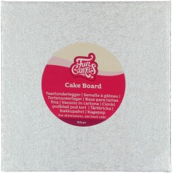 FunCakes - Cake Board - Vierkant - 20 x 20 cm - Zilver