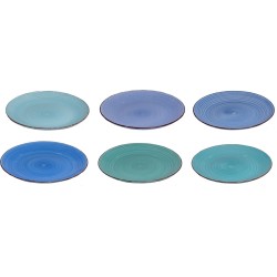 Dutch Kitchen Dinerborden Ocean Blue - ø 26.5 cm - 6 Stuks - Aardewerk