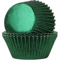 Cupcake Cups Folie Groen 51x28mm. 24st.