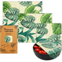 Bijenwas Wraps (Bijenwas Doek) - "Green nature" Set van 3 - 1S, 1M, 1L - Beeswax Wraps - Herbruikbaar Boterhamzakje - Bee Wrap - Beewax - Bijenwasdoek - Zero Waste - Duurzaam Cadeau