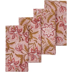 Bungalow  - Servetten Monsoon Rose 45x45cm (set van 4) - Servetten