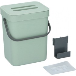 Afvalbak/vuilnisbak - 1 stuk - 3 liter - Kunststof - Groen