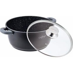 MONOO Braadpan - Kookpan met Deksel - Zwart - 24cm