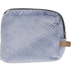 COSY & TRENDY - TOILETZAK VELVET BLAUW - 25x5xH20cm - TEXTIEL