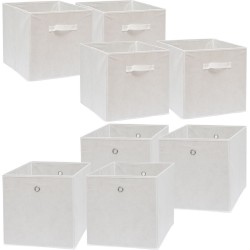 Faltbox Set 4 Boxen für Kallax Regal weiß 33x38x33cm Expedit Box faltbar