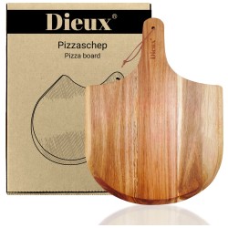 Dieux - Luxe Borrelplank - Acacia Hout - Serveerplank - Tapasplank - Kaasplank - Pizzaschep - Tapas - Duurzaam - Housewarming Cadeau - Hapjesplank - Vleesplank - Cadeau voor Man en Vrouw - Moederdag Cadeautje