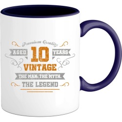 10 Jaar vintage legend - Verjaardag cadeau - Kado tip - Mok - Navy Blue