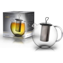 Creano Theepot Jumbo 1 Liter - Transparant met RVS filter