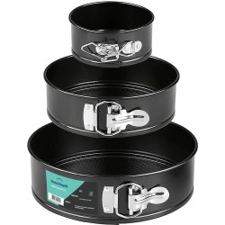 Springvorm Rond Set van 3 stuks – Bakvormen - 10cm - 8cm - 23cm - Sprinvormen Metaal