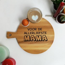 MOEDERDAG CADEAUTJE - Tapasplank - Perfecte cadeau - Originele ontwerpen - Moederdag cadeau voor mama - beuken hout - 31,5 x 25 cm