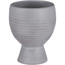 Marlou pot op voet l.grijs - h25xd20cm