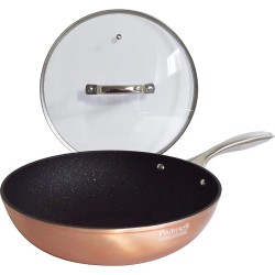 Metallic wok met deksel, aluminium, 28 cm, antiaanbaklaag, inductie