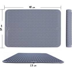 Afdruipmat siliconen 40,6 x 37CM - antislip - Gemakkelijk te reinigen - Vaatwasmachinebestendig - Hittebestendig - Makkelijk opbergbaar