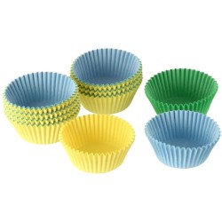 Dr. Oetker - Cupcakevormpjes - Geel/Groen/Blauw - pk/150