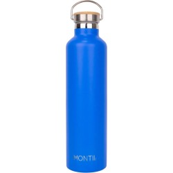 MontiiCo Mega thermosfles - dubbelwandig RVS - 1000ml - Blueberry blauw