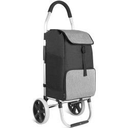 Inateck Boodschappentrolley met groot laadvermogen en warmte-isolerende tas, lichte boodschappentas met wielen, max. Belasting 45 kg, 45L, zwart