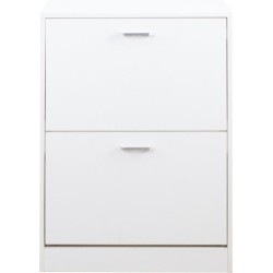 Schoenenkast - schoenenrek - 2 vakken - wit