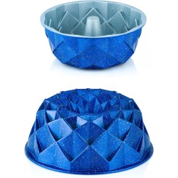 Schmeckpunkt Tulband Bakvorm - "Beautyfull Blue Reliëf" - bakvorm - broodbakvorm - bakblik - cakevorm