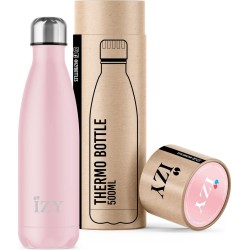 IZY Bottles x Mat Roze | 500 ML | Thermosfles | Drinkfles | Waterfles | Schoolfles | Isoleerfles | Beker | Drinkbeker | Koud | Warm | Fles | Back to School | 500ml