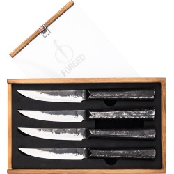 Forged Brute Steakmessen 4-delig - RVS - In Houten Gifbox