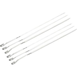 10x BBQ Spiesen - Grill Pennen Plat - Stalen Barbecue Spiesen - Set van 10 BBQ Pennen - Kebab Sate Spiesen