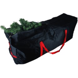 Kerstboom opbergtas - opbergoes - opbergzak - kerst opbergen - kunstkerstboom tas - zwart/rood - 47 x 36 cm - Kerstcadeau