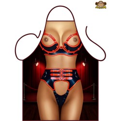 Partychimp Schort Bondage Girl Barbecue Bbq Accesoires Moederdag Cadeautje Schorten voor Vrouwen Schort Vrijgezellen feest Vrouw Bride to Be - 80 x 56 cm - Polyester