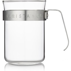 Barista & Co koffiebeker - Glas - Set van 2 Stuks - Electric Steel