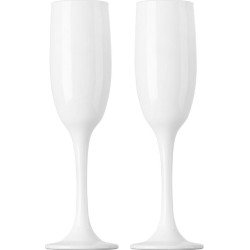 Vikko Décor - Champagne Glazen - Set van 2 Champagne Coupe - Flutes - Wit