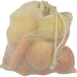 Herbruikbare Groententas / Fruittas - 2 stuks - 33x25 & 27x16 cm- Ecologisch en Duurzaam - Bio Supermarkt