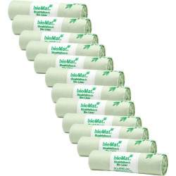 BioMat - Composteerbare vuilniszakken - 10 x 40/60 liter - 12 rollen