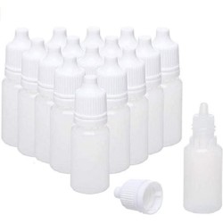 Druppelflesjes 15ml 50stuks - oogdruppelflesje incl. 2 gratis trechters - druppelaar - hervulbaar - PET/LDPE kunststof