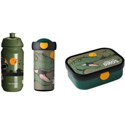 Dino Mepal Lunchbox, schoolbeker en JQ Bidon 500ML