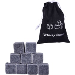Whiskey Stenen Voor Koude Drankjes - Herbruikbare Whiskey Stones - Whiskeystenen IJsblokjes - 9 Stuks