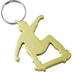 Munkees Flesopener Skateboarder Goud Staal 6,2 Cm