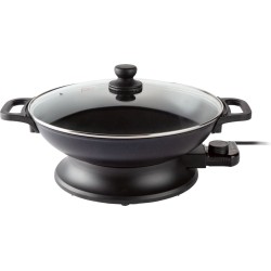 Silvercrest Elektrische Multipan - Temperatuur: 135-240 °C - Vermogen: max. 2200 W - Diameter: Ø33 cm - Ook te gebruiken als wok - Multipan met antiaanbaklaag - Hittebestendig glazen deksel met stoomventiel