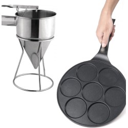 MONOO Crêpemaker - Pancake Pan - Inc. Deegdispenser - Pannenkoeken Pan - Ø 26,5 cm