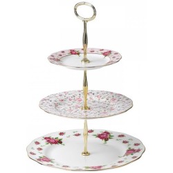 Royal Albert New Country Roses Etagere - white vintage