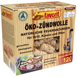 favorit® Eco Ontstekingswol - Aanmaakblokjes - 120 stuks