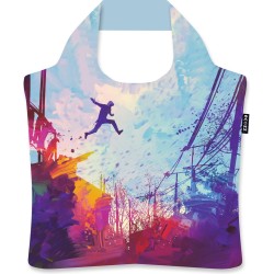 Ecozz - Tithi Luadthong - Jump - 100% gerecycled (rPet) – Öko-Tex - Voorzien van rits - Afsluitbaar - Opvouwbare boodschappentas - Waterresistant – Shopper - Ecovriendelijk - Duurzaam