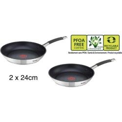 2 x Koekenpan TEFAL Illico 24cm - Inductie - PFOA-vrij