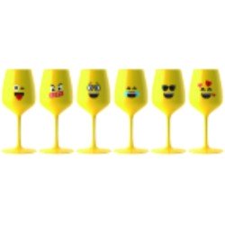 Santero wineglas "emoji" (doos van 6 stuks)