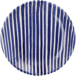 Casa Cubista  - Borrelbordje met small streeppatroon blauw 12cm - Kleine borden