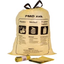 PMD zakken - PMD zakken 60 liter afval - afvalzakken - pmd vuilniszak - pmd zak - pmd zakken afval - 5 rollen - Per rol 10 zakken